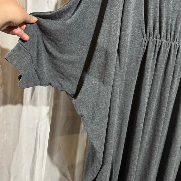 Suzanne Betro Gray Maxi Dress with Slouch Sleeves Size Xl - Picture 3 of 6